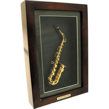 Mini sax onder glas