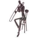 "trombone player" bronze figurine