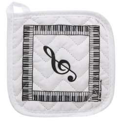 "G-clef and keyboard" pot holder