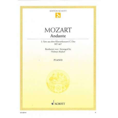 Mozart - Andante (2ème mouvement du concerto pour piano en do majeur KV 467) pour piano