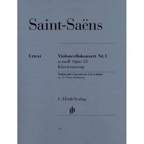Saint-Saëns - Concerto n°1 en la mineur op.33 pour violoncelle et piano (Ed. Henle)