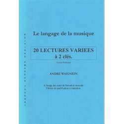 Waignein - Le langage de la musique - 20 lectures variées à 2 clés versie leerkracht