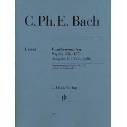 Carl Philip Emmanuel Bach - Sonates pour viole de gambe arrangées pour violoncelle