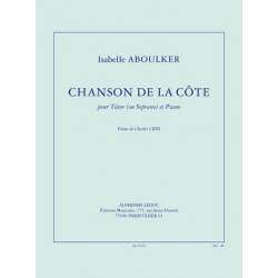 Aboulker - Chanson de la côte for tenor (or soprano) and piano
