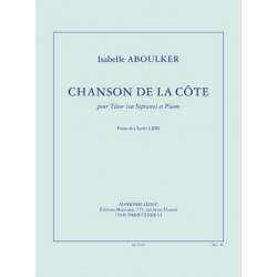 Aboulker - Chanson de la côte voor tenor (of sopraan) en piano