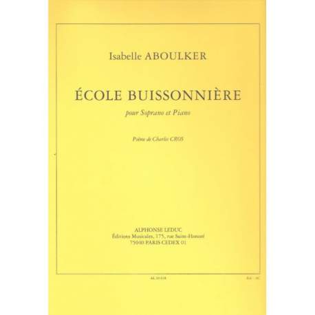 Aboulker - Ecole buissonnière pour soprano et piano