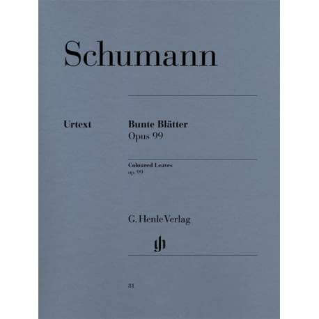 Schumann - Bunte Blätter opus 99 pour piano