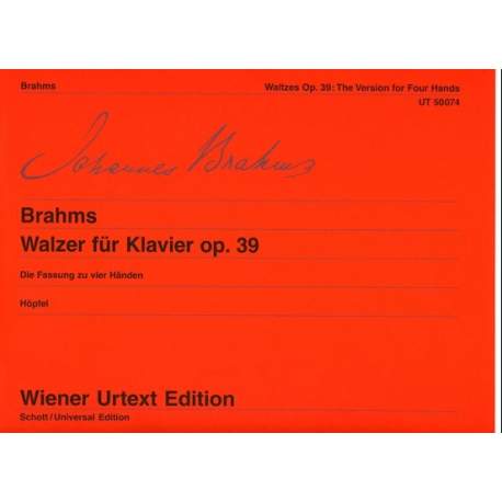 Brahms - Valse Opus 39 pour piano 4 mains