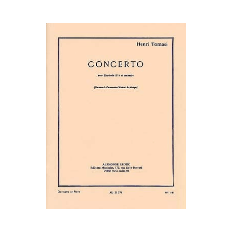 Tomasi - Concerto for Bb clarinet and piano