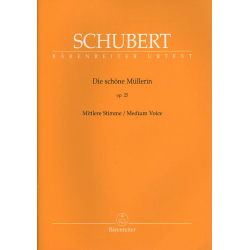 Schubert - Die Schöne Müllerin op.25 pour voix medium et piano