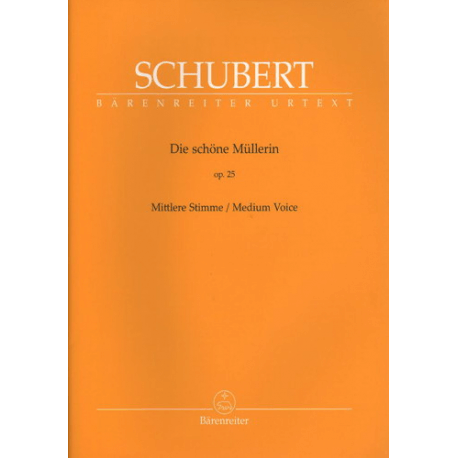 Schubert - Die Schöne Müllerin op.25 for medium voice and piano
