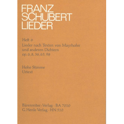Schubert - Lieder vol.6 pour voix haute et piano