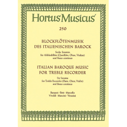 Italian baroque music for alto recorder