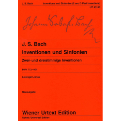 Bach - Inventions en sinfonies voor piano (Ed. Wiener)