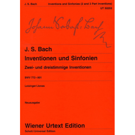 Bach - Inventions et symphonies pour piano (Ed. Wiener)