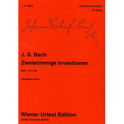 Bach - Inventions à 2 voix BWV 772-786 pour piano (Ed. Wiener)