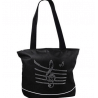 Bling tote bag with music staff