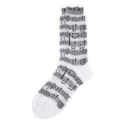 "blad muziek" sokken voor dames