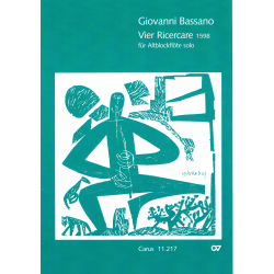 Bassano - Quatre Ricercata pour flûte à bec alto