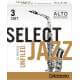 D’addario Select Jazz alto sax reeds