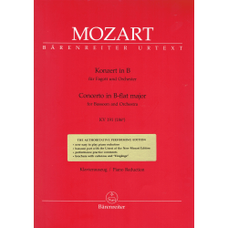 Mozart - Concerto Bb major KV191 voor fagot en piano  - Barenreiter