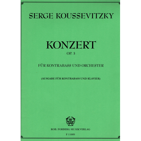 Koussevitzky - Concerto op.3  pour contrebasse et piano