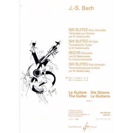 Bach - Six suites for cello for guitar