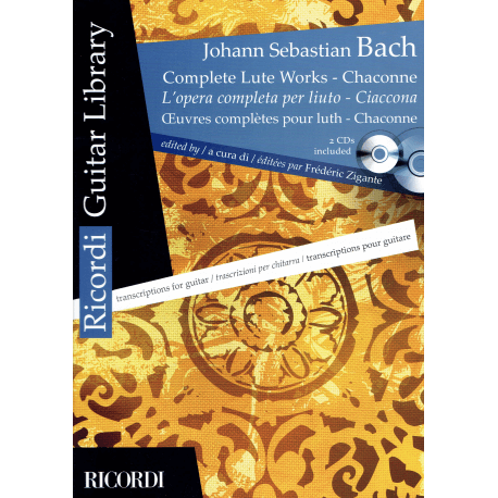 Bach - Oeuvre complète pour luth - transcription pour guitare - CD