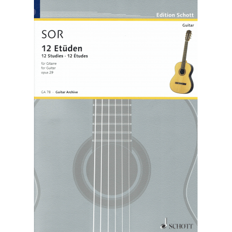 Sor - 12 Etudes op.29 - guitare
