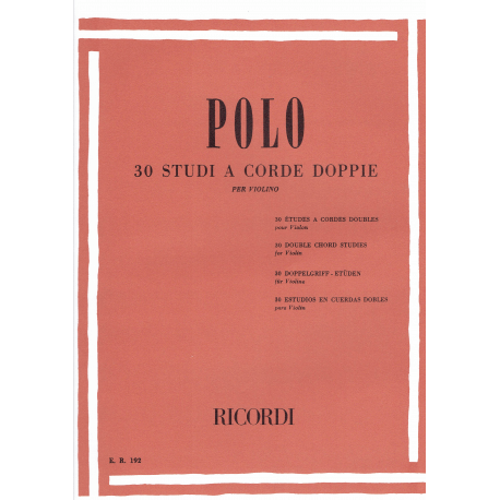 Polo - 30 double chord studies for violin