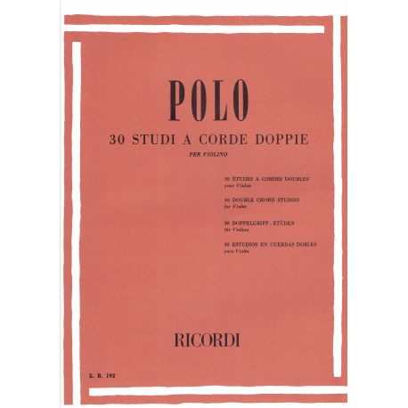 Polo - 30 Etudes pour violon (doubles cordes)
