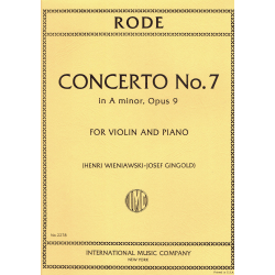 Rode - Concerto n°7 op.9 en la mineur - violon et piano