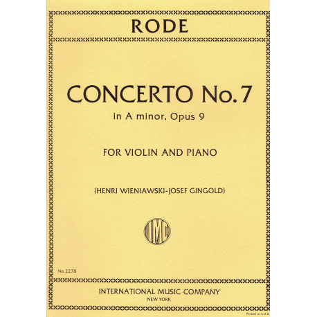 Rode - Concerto n°7 op.9 en la mineur - violon et piano