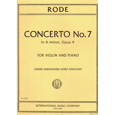 Rode - Concerto n°7 op.9 in A minor - violin and piano