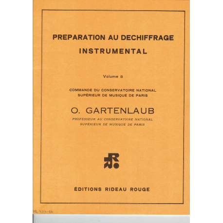 Gartenlaub - Preparation for reading - clarinet en saxophone