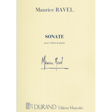 Ravel - Sonate - violon et piano