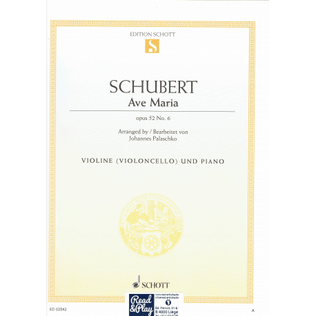 Schubert - Ave Maria - violon (violoncelle) et piano