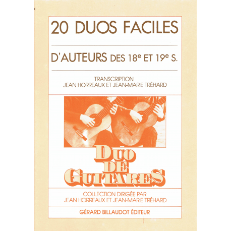 20 duos faciles - 18 &19 siècles - guitare