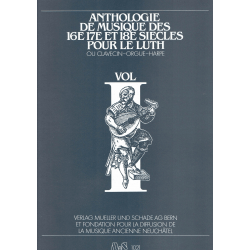 Anthologie musique 16è, 17è et 18e  -luth/clavecin/orgue/harpe