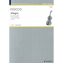 Fiocco - Allegro - Schott - violon et piano