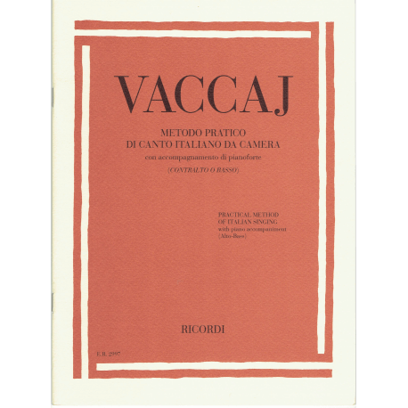 Vaccaj - Practical method of italian singing - singer and piano ( italian/english)