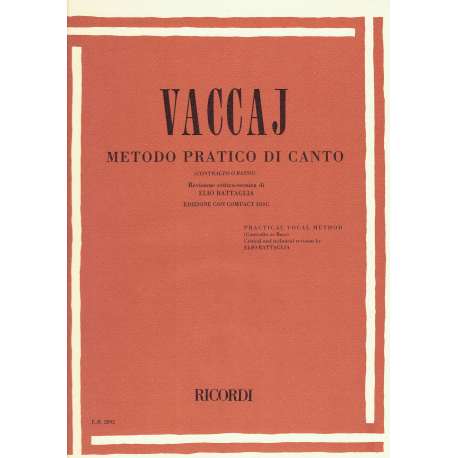 Vaccaj - Zingen method - stem en piano (engels/italian) (+CD)