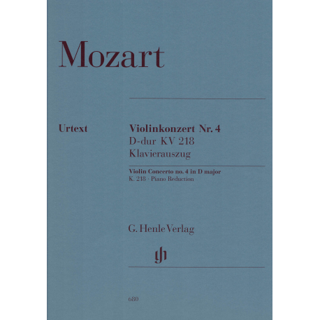 Mozart - Concerto 4 KV 218 Ré Maj - violon et piano
