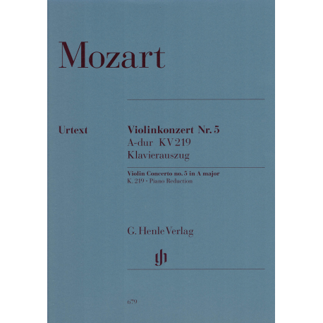 Mozart - Concerto 5 KV 219 La Maj - violon et piano