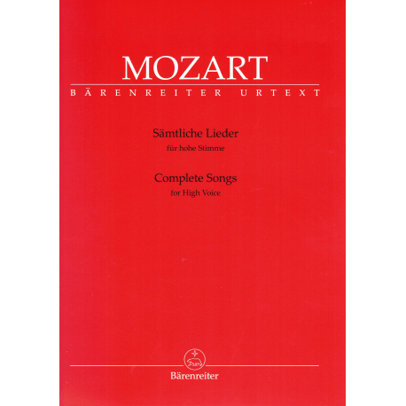 Mozart - Complete songs - zingen en piano