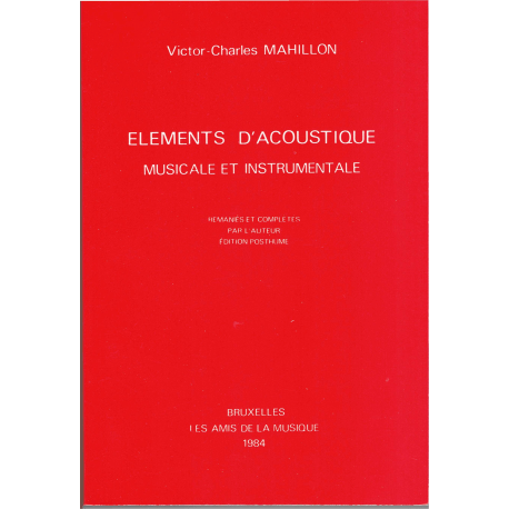 Mahillon - Eléments d'acoustique musicale et instrumentale (in french)