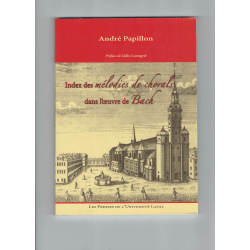 Papillon - Index des mélodies de chorals dans l'œuvre de Bach (in french)