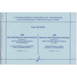 Lacour - 100 Déchiffrages manuscrits - saxophone/hautbois