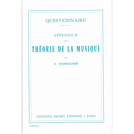 Danhauser - Appendice de la Théorie (in french)