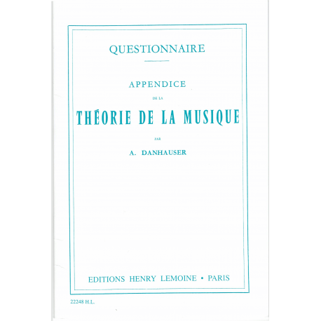 Danhauser - Appendice de la Théorie